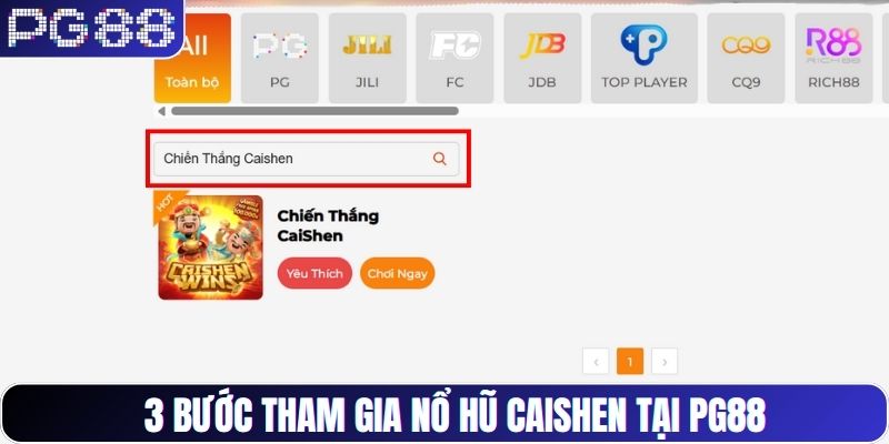 3 bước tham gia nổ hũ Caishen tại PG88