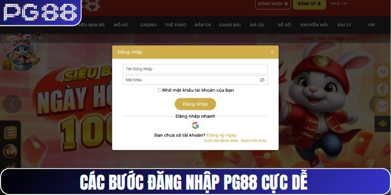 Chi tiết từng bước đăng nhập PG88 cực dễ