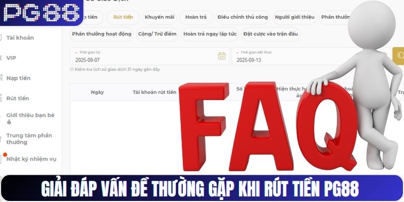 Giải đáp vấn đề thường gặp khi rút tiền PG88