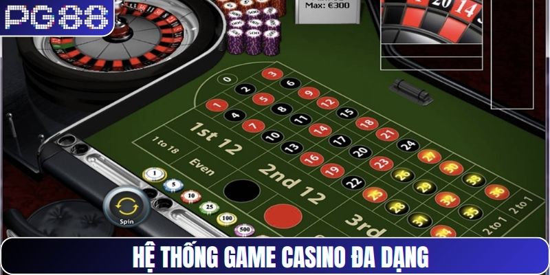 Hệ thống game casino đa dạng