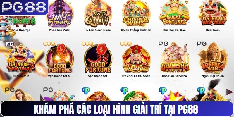 Khám phá các loại hình giải trí tại PG88