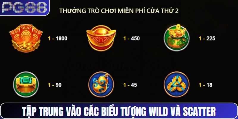 Tập trung vào biểu tượng Wild và Scatter